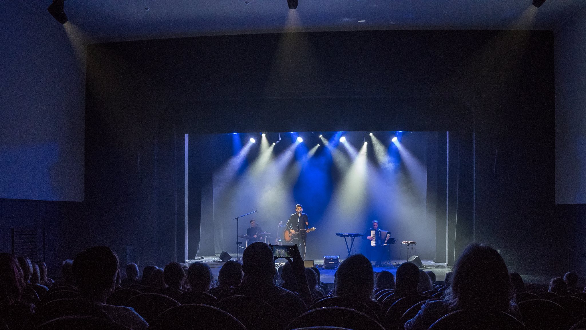 Artist on stage during live set